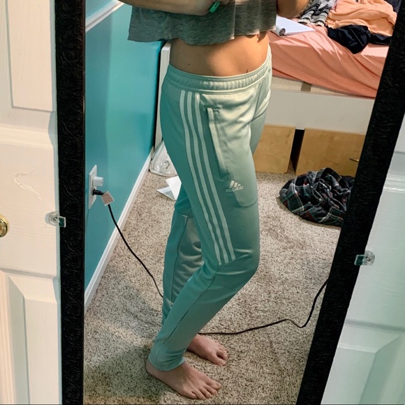 adidas Pants - Teal/Light Blue Adidas Track Pants